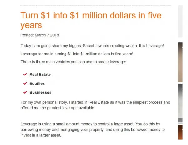 Turn $1 into $1 million dollars in five years | Success Accounting Group