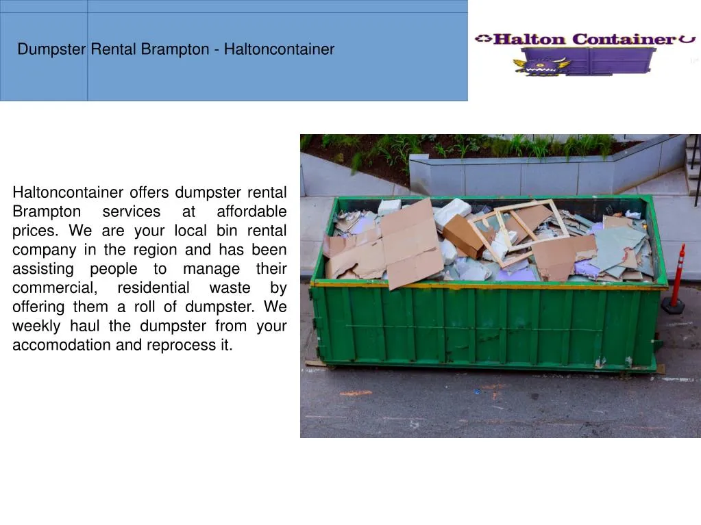 dumpster rental brampton haltoncontainer