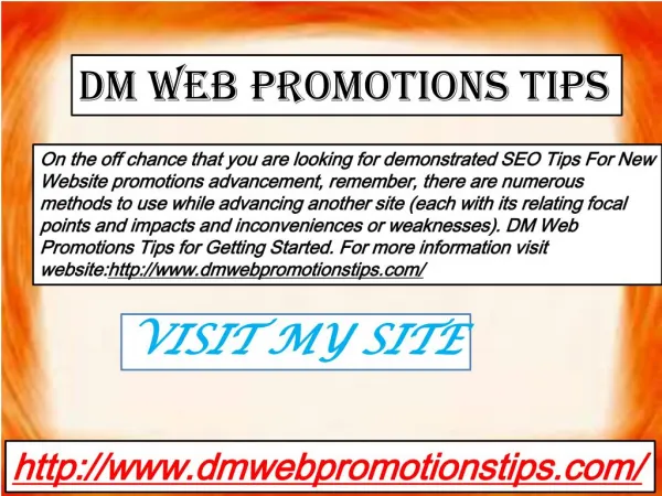 dm web promotions tips