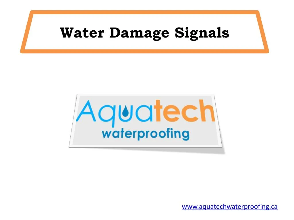 water damage signals