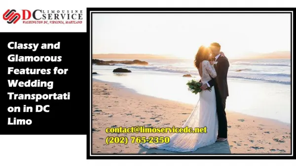 Classy and Glamorous Features for Wedding Transportation in DC Limo