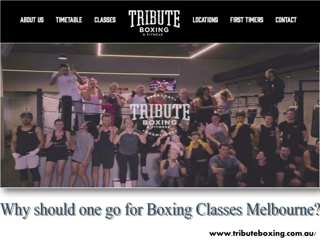 why should one go for boxing classes melbourne