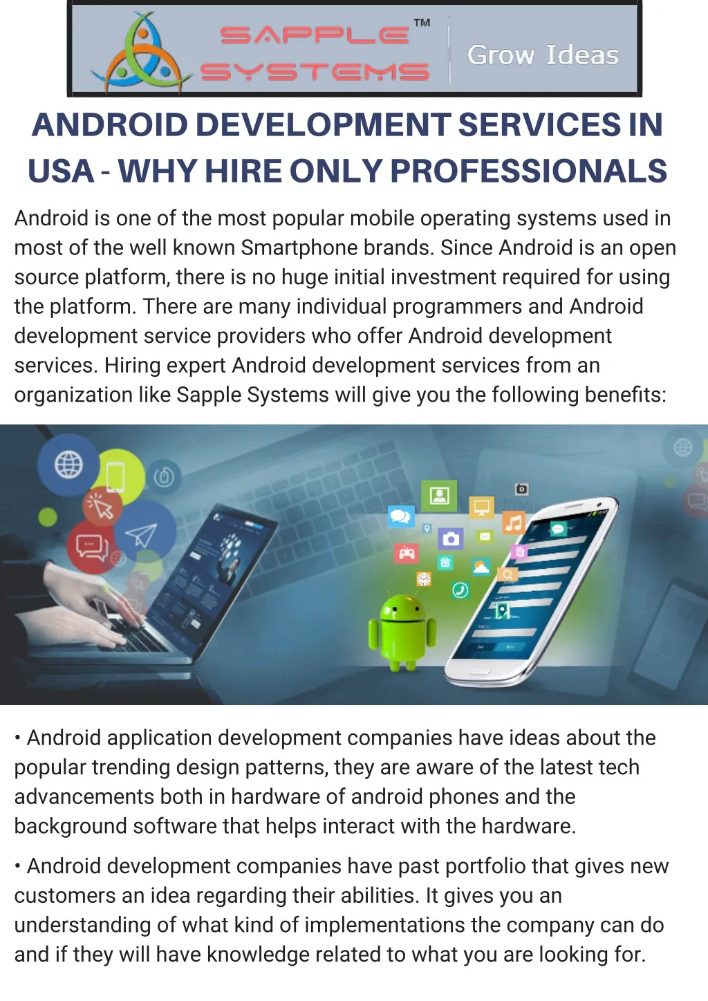 android development services in usa why hire only