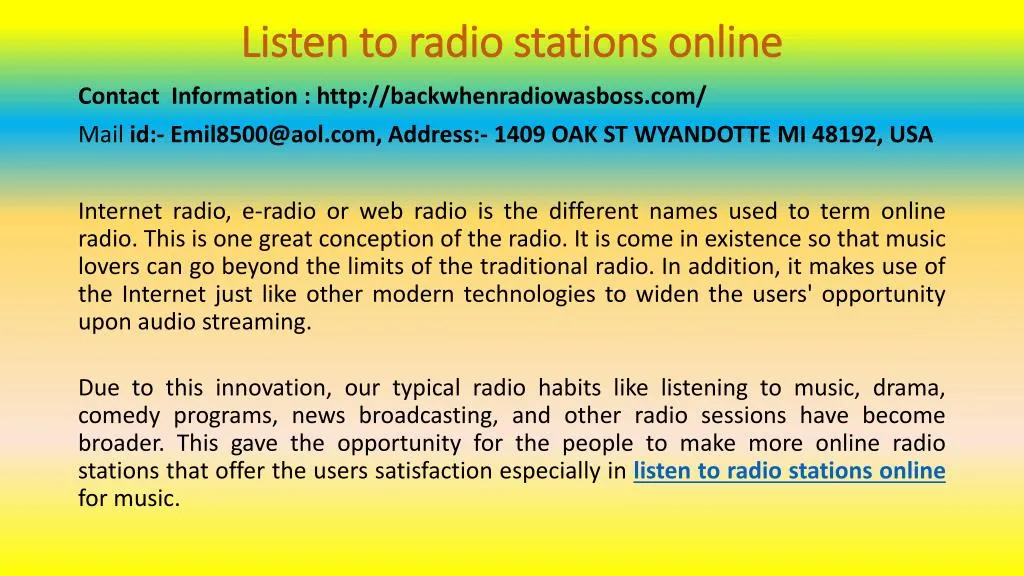 listen to radio stations online