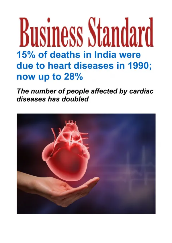 15% of deaths in India were due to heart diseases in 1990