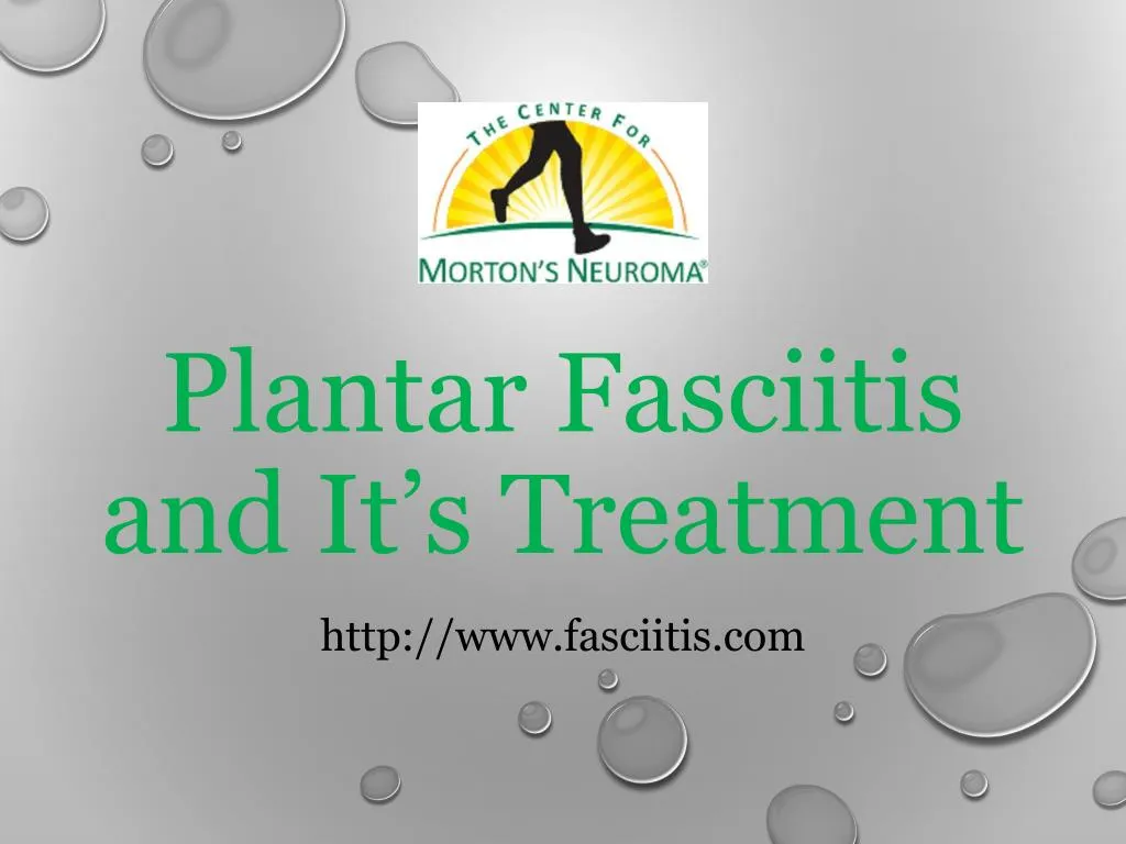 plantar fasciitis and it s treatment