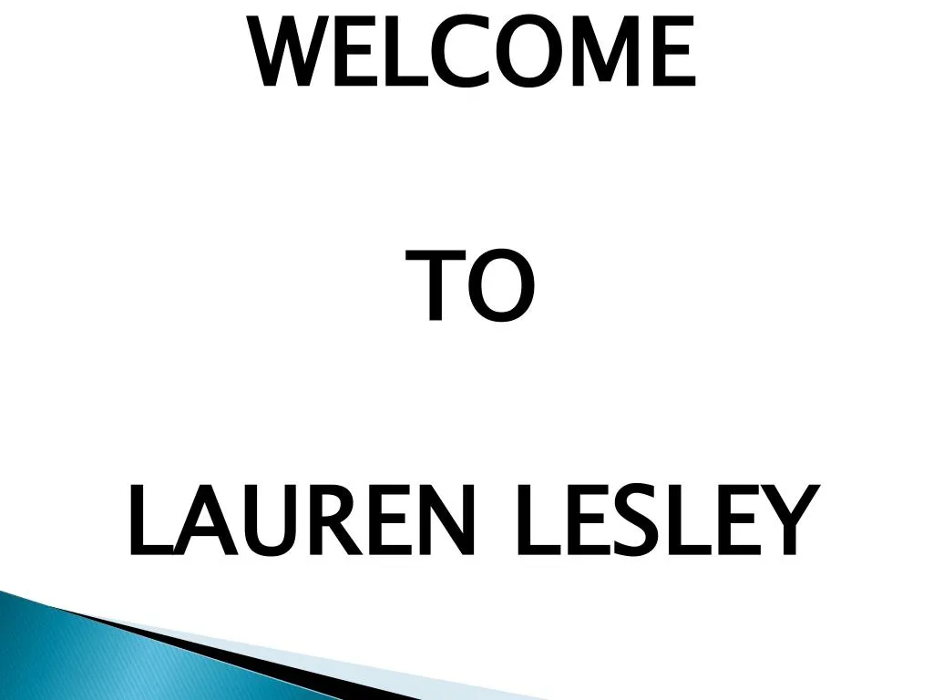 welcome to lauren lesley