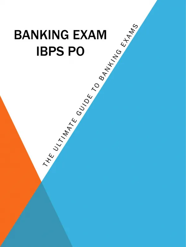 IBPS PO | Best Guide | Banking Exams