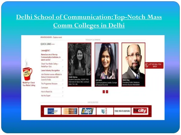 Delhi School of Communication: Top-Notch Mass Comm Colleges in Delhi
