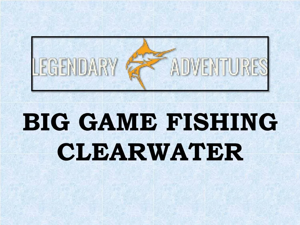 big game fishing clearwater