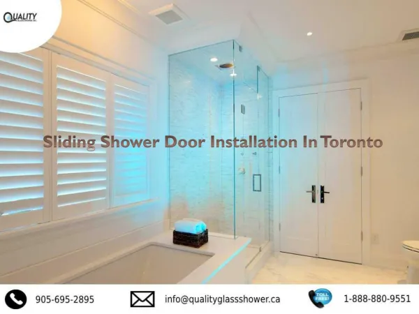 Sliding Shower Door Installation In Toronto