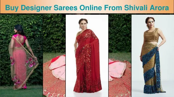 Buy Designer Sarees Online From Shivali Arora
