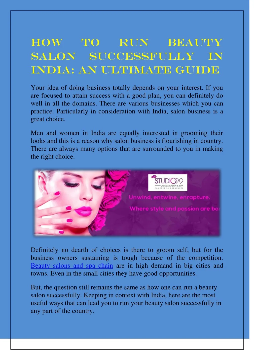 how salon india an ultimate guide