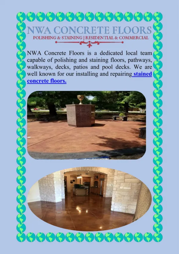 Stained Concrete Floors in Northwest, AR