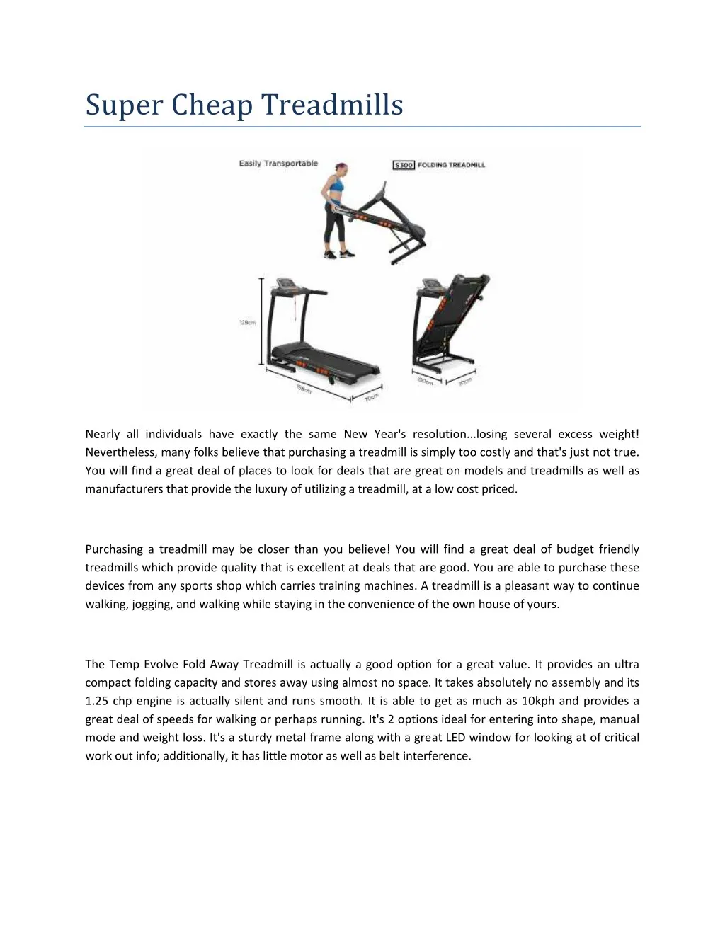 super cheap treadmills