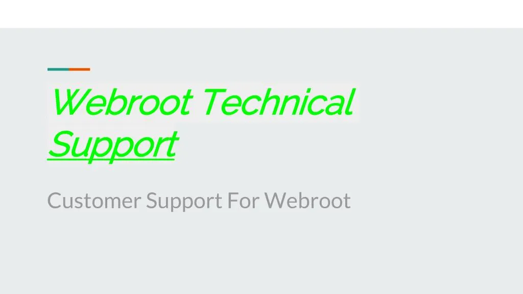 webroot technical support
