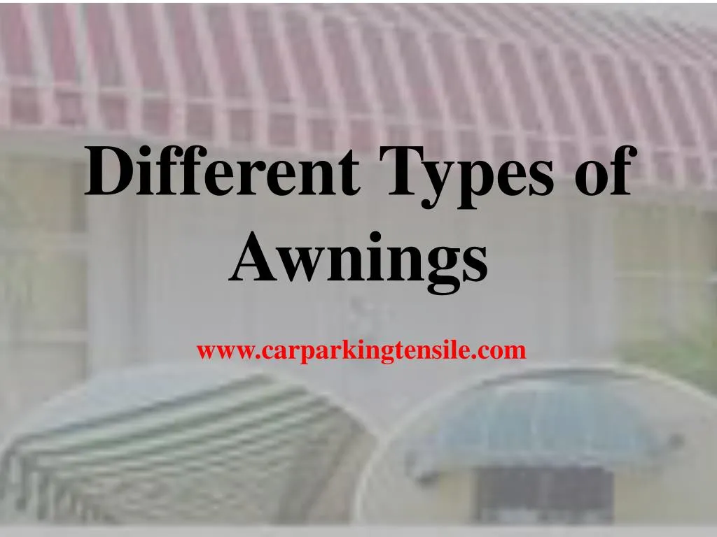 different types of awnings