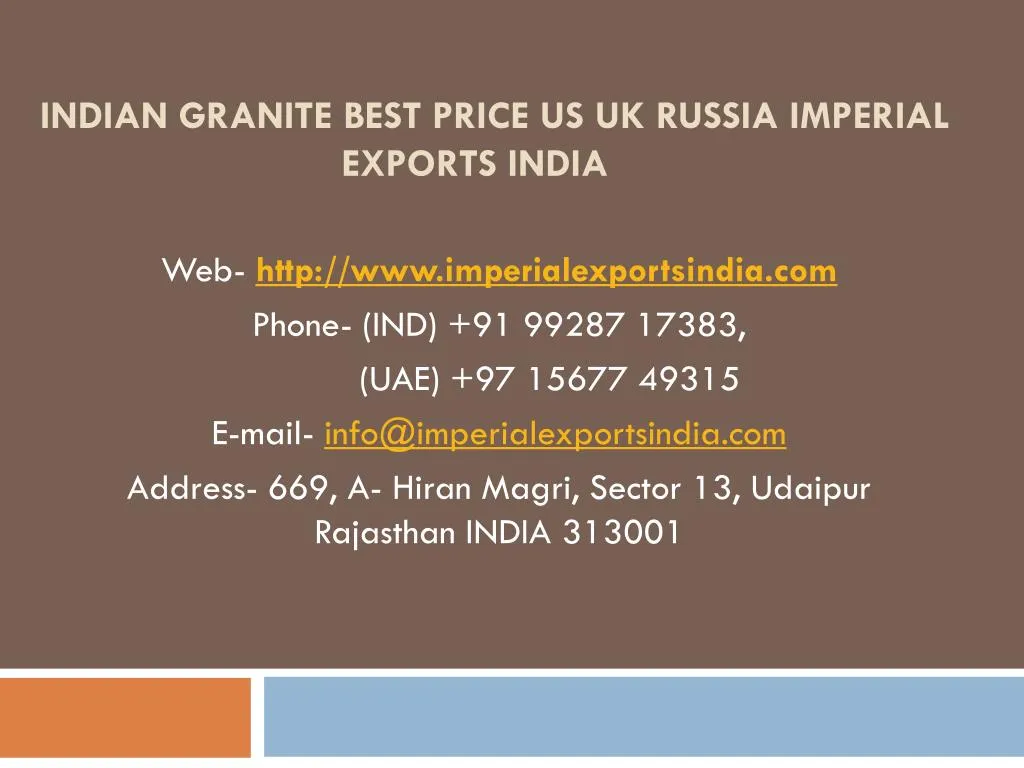 indian granite best price us uk russia imperial exports india