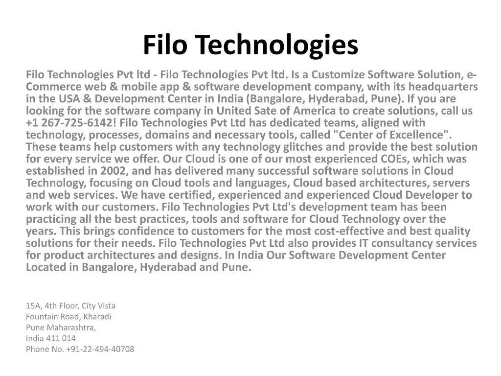 filo technologies