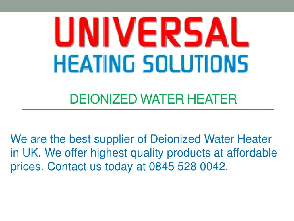 deionized water heater