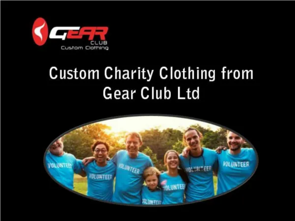 Custom Charity Clothing Online