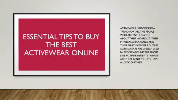 Essential tips to buy the best activewear online