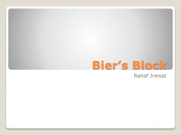 Bier’s Block