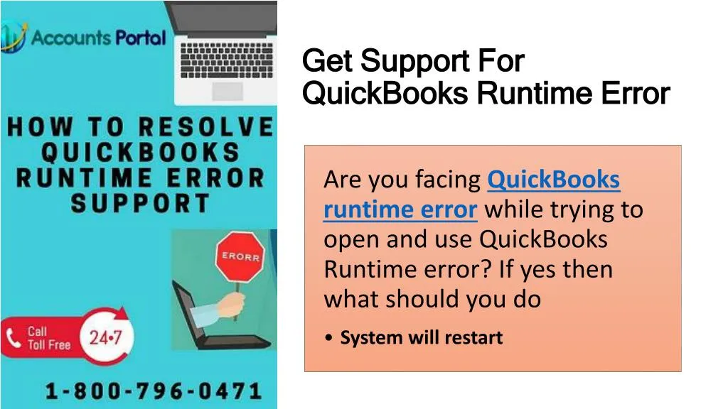 get support for quickbooks runtime error