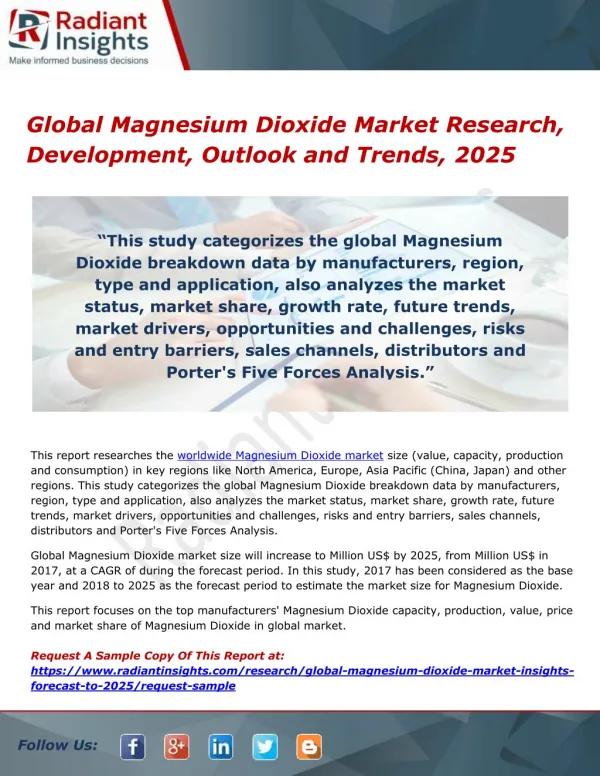 Global Magnesium Dioxide Market Research, Development, Outlook and Trends, 2025