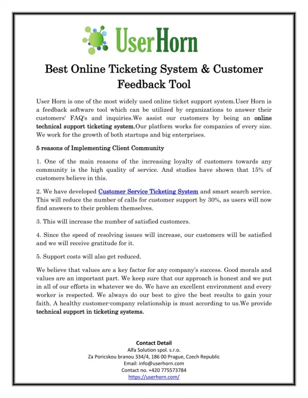 Best Online Ticketing System & Customer Feedback Tool