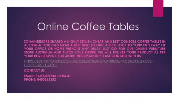 Coffee Table - Affordable Coffee Table Australia