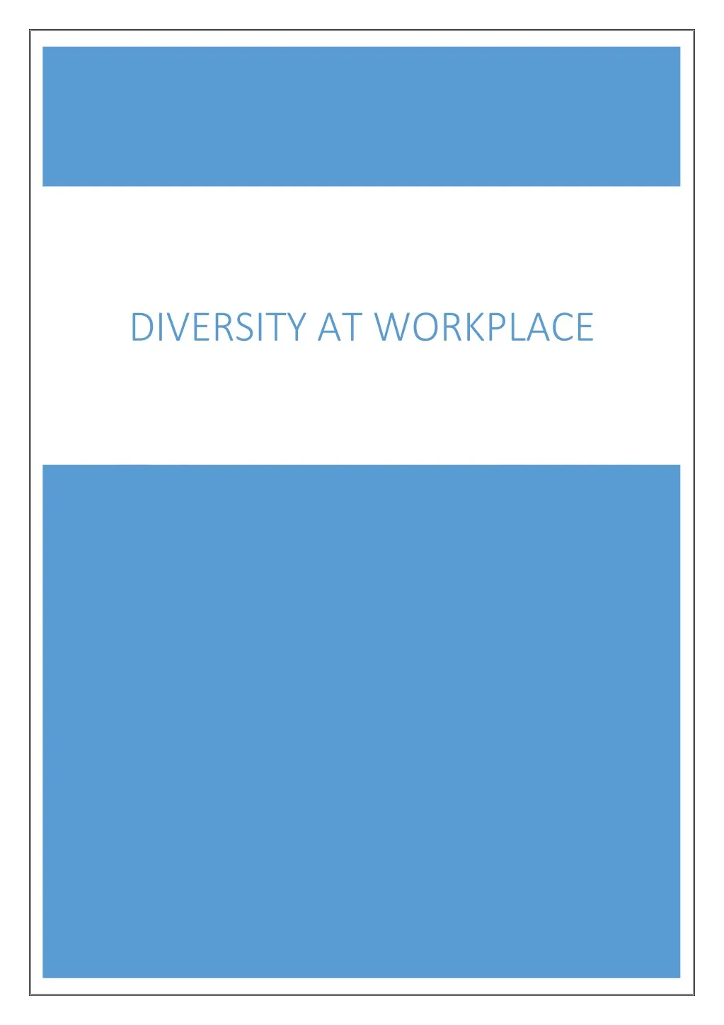 diversity at workplace