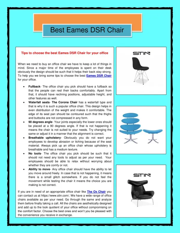Best Eames DSR Chair