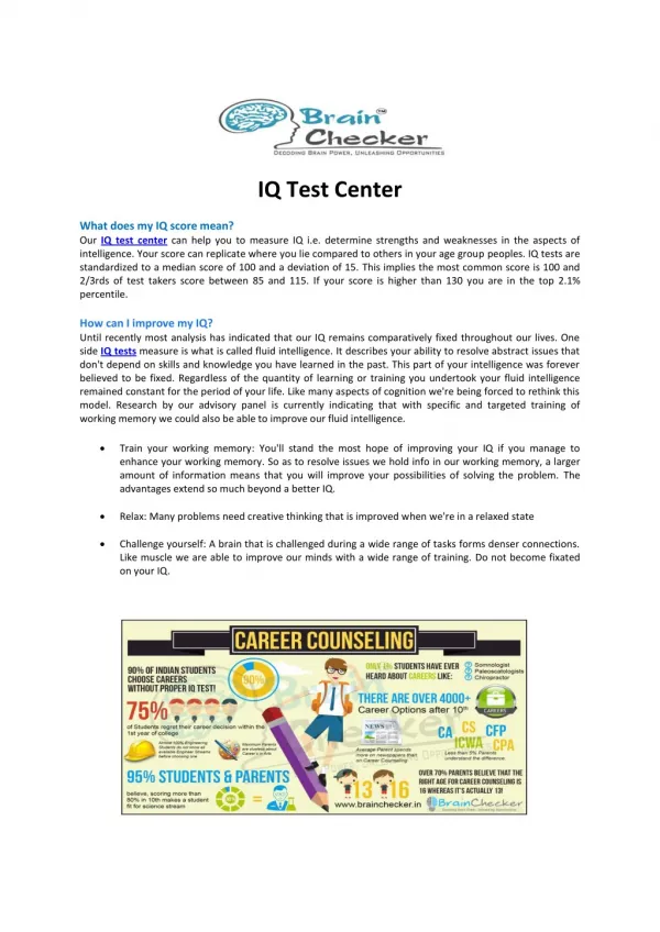 IQ Test Center