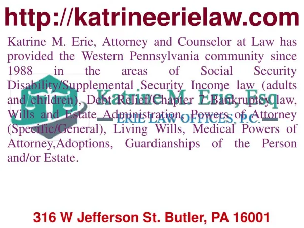social security disability claims attorney and social security claim appeals at PA