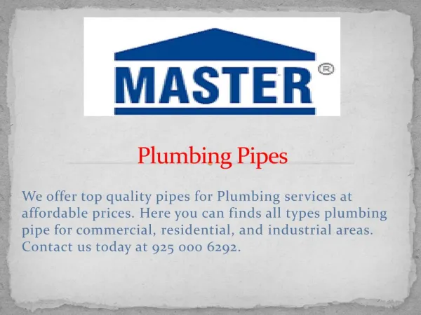 Plumbing Pipes