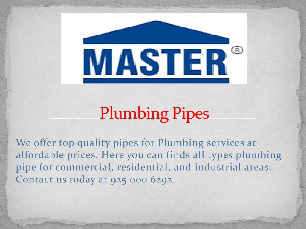 plumbing pipes