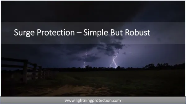 Surge Protection â€“ Simple But Robust