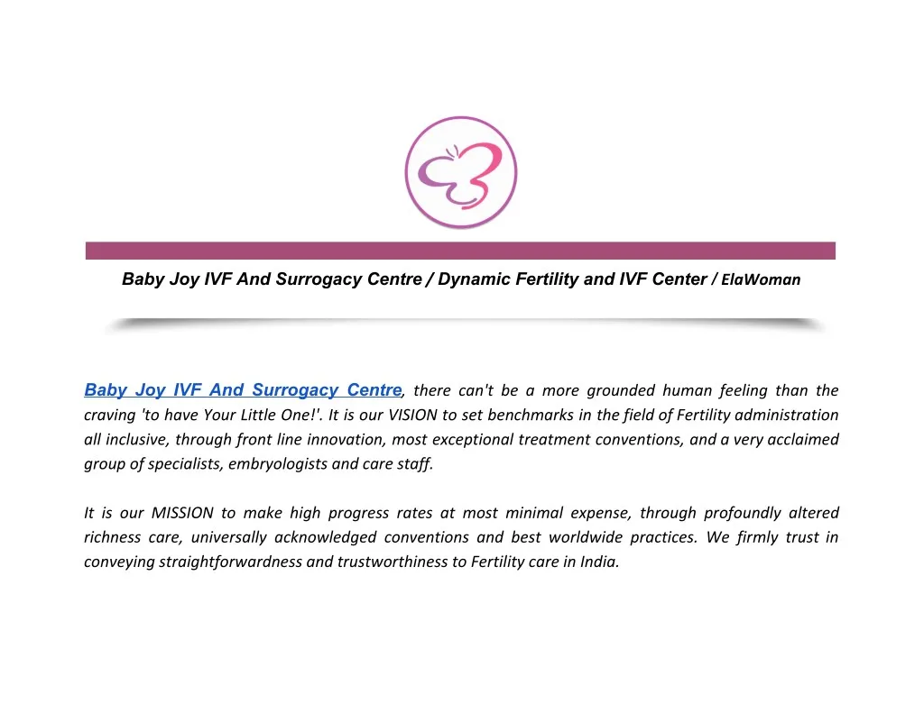 baby joy ivf and surrogacy centre dynamic