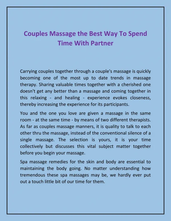 Hot Stone Massage Near Me | Couples Massage in Lexington KY