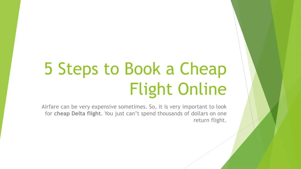5 steps to book a cheap flight online