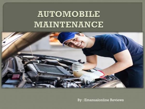 Automobile Maintenance Schedule- Emanualonline Reviews