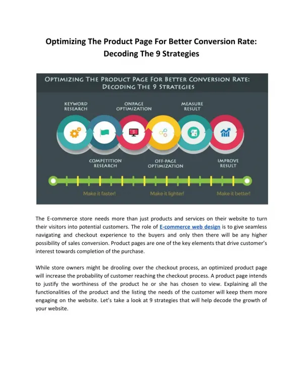 Optimizing The Product Page For Better Conversion Rate: Decoding The 9 Strategies