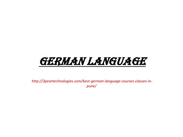 Best German Language Courses (Classes) in Pune | German Language Classes in Pune |