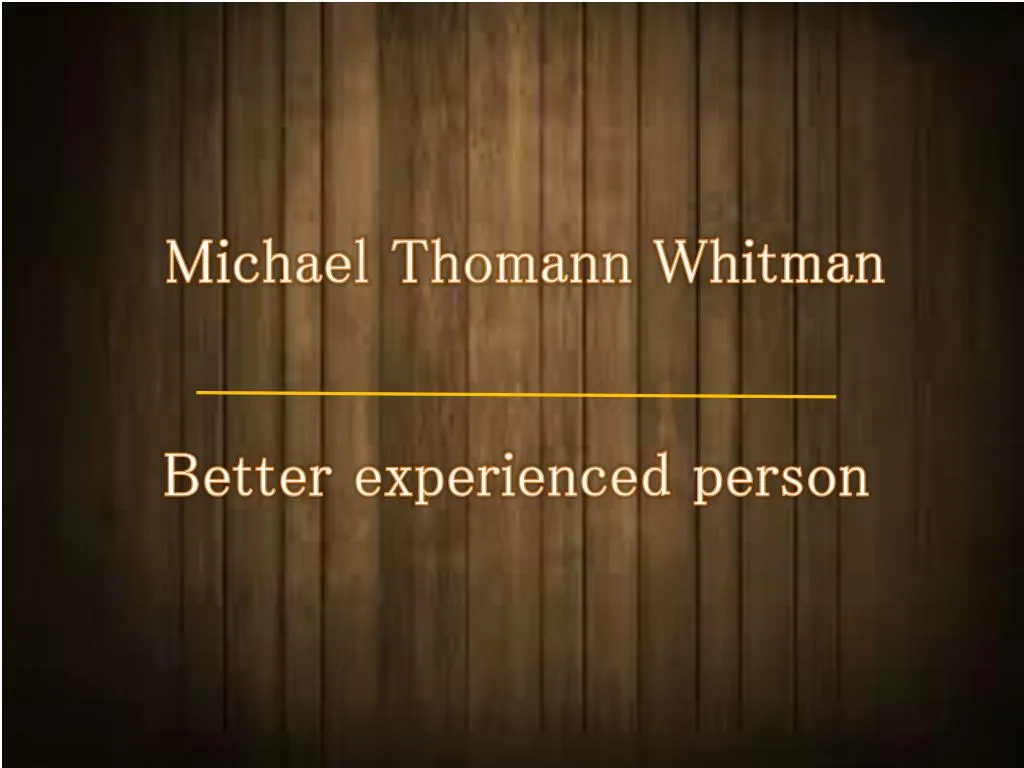 michael thomann whitman