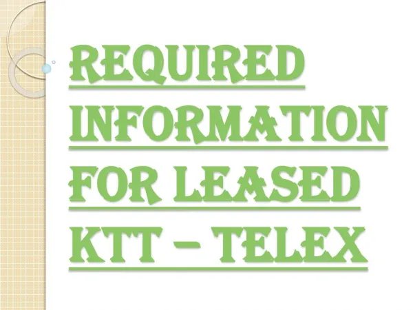 Meaning of Leased KTT – TELEX