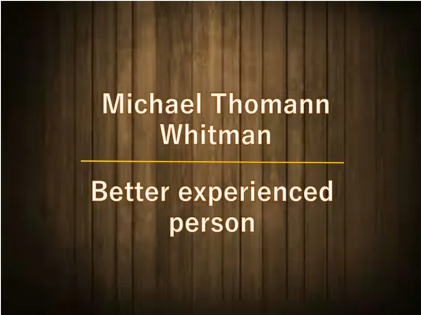 Michael thomann Whitman: The best social activist