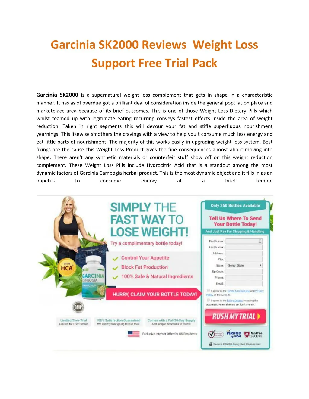 garcinia sk2000 reviews weight loss support free