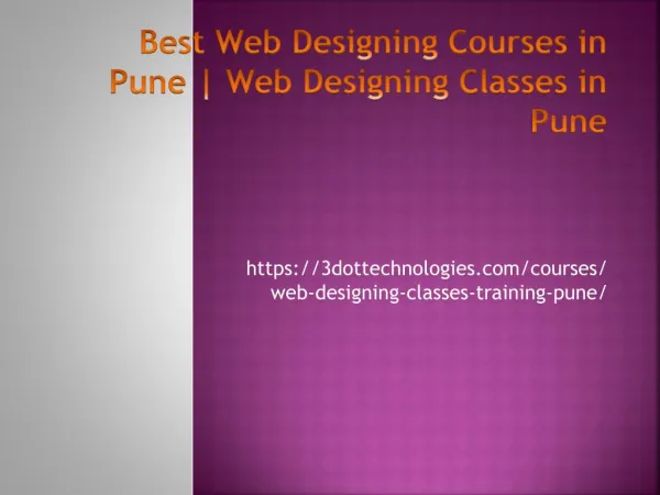 Best Web Designing Courses in Pune | Web Designing Classes in Pune