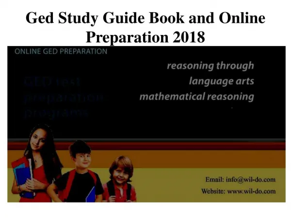 Ged Study Guide Book and Online Preparation 2018